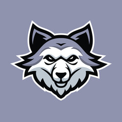vector cartoon, character, and mascot of a wolf head sport logo.