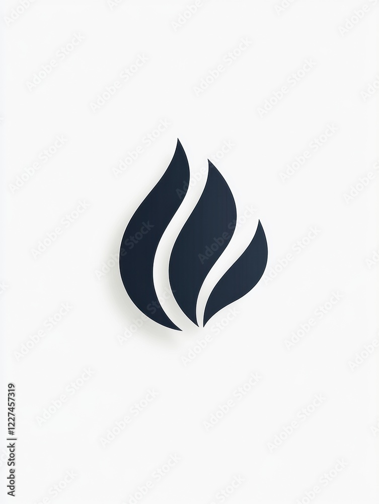 Leinwandbilder flame icon design on a light background representing energy and warmth in a modern setting. generati