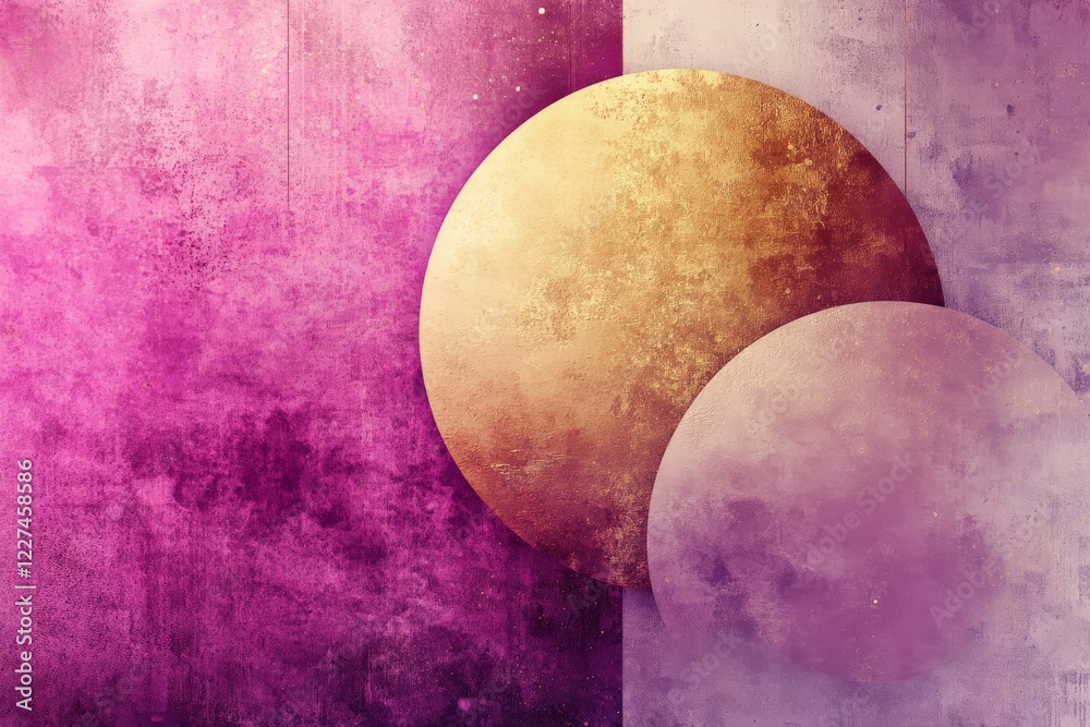Aufkleber colorful abstract circles blending with textured background showcasing vibrant hues and shapes