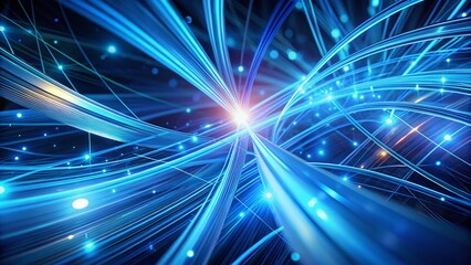 Obraz premium Abstract Animated Blue Lines Background: Dynamic Motion Graphic Design