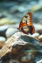 Obraz premium Butterfly on Rock