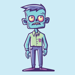 cartoon Zombie vector Illustration