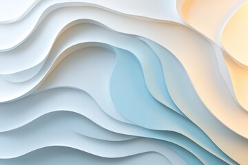 Obraz premium A single bold line cutting across a serene wave pattern, visually disrupting the flow in a clean geometric composition