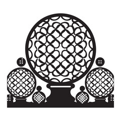 Traditional cultural festival with lanterns and decorations