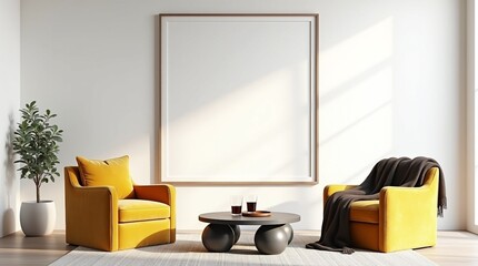 Contemporary Minimalist Living Room with Elegant Design Elements