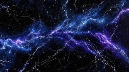 Deep black marble with swirling blue and purple veins, giving a mysterious and cosmic aesthetic, ideal for futuristic and high-end designs.