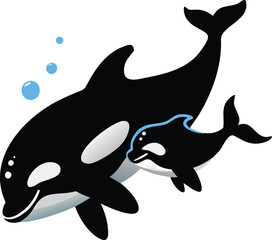 vector illustration of a dolphin