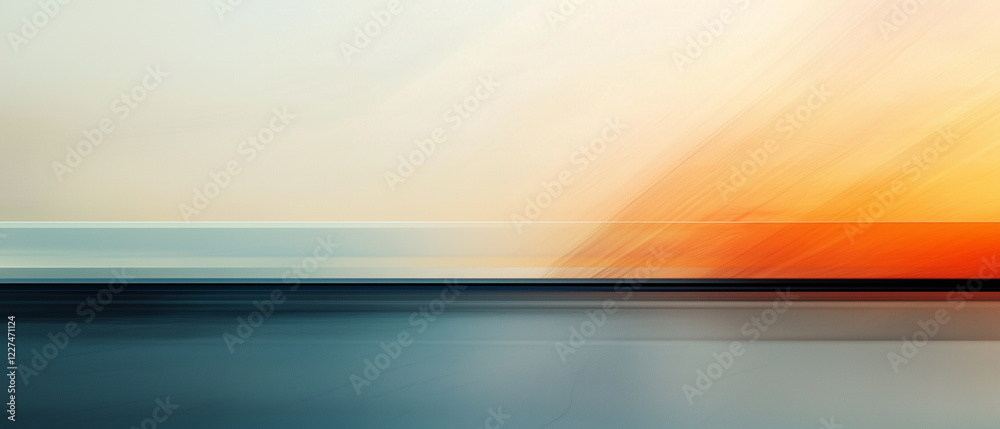 Poster minimalist abstract art with clean lines and contrasting colors, evoking calm and balance