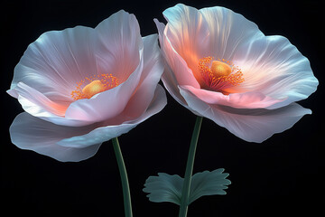 pink and white flowers