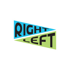 Right Left Symbol Icon Logo Vector Design.