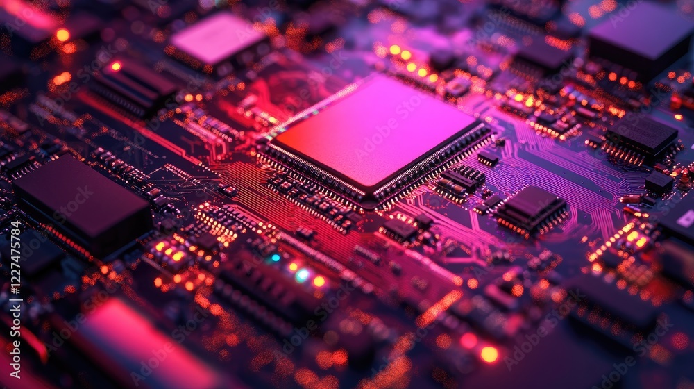 Poster A close-up of digital screen pixels, highlighting the precise RGB arrangement and smooth transitions between colors, displaying the sharp detail of high-definition displays