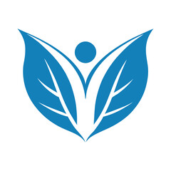 Minimalist Wellness and Growth Symbol vector icon for Branding.