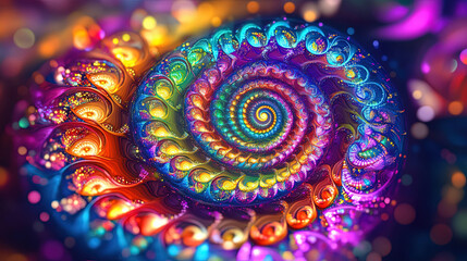 Abstract Background with Vibrant Neon Lights