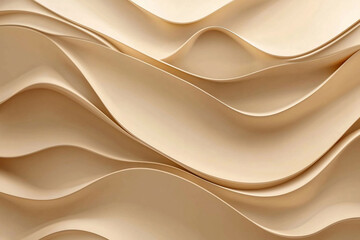 Obraz premium Abstract close-up of flowing beige waves creating a soft, textured background for design use