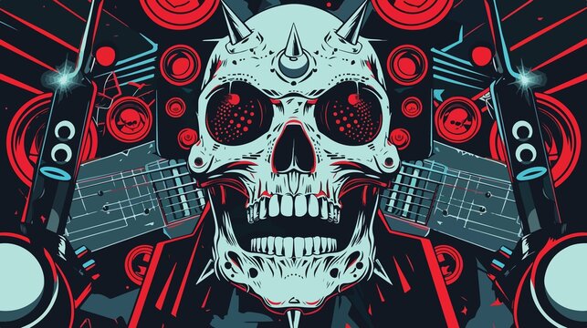 Heavy Metal Entertainment Vector Illustration