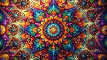 Abstract Intricate Rotating Design, Right-Aligned Composition with Copy Space - Stock Photo