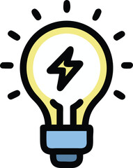 vector light bulb icon