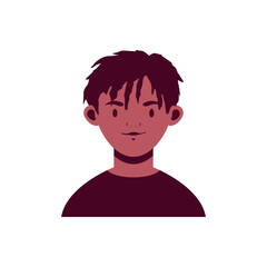 Flat Design Portrait of a Young Person