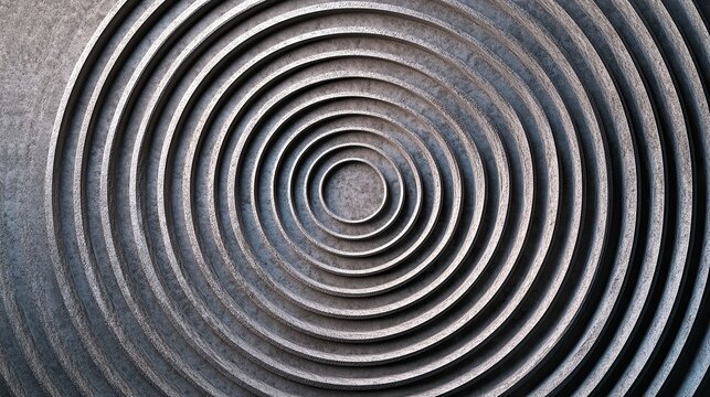 A top-down HD view of concentric circle patterns lined delicately