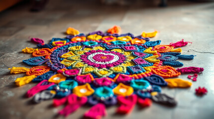 flower of the sun rangoli