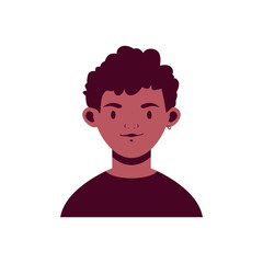 Flat Design Portrait of a Young Person