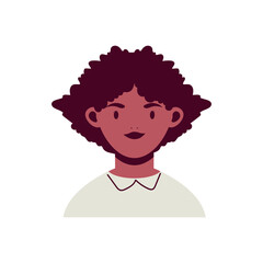 Flat Design Portrait of a Young Person
