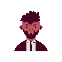 Flat Design Portrait of a Young Person