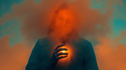 burning fire in the fire