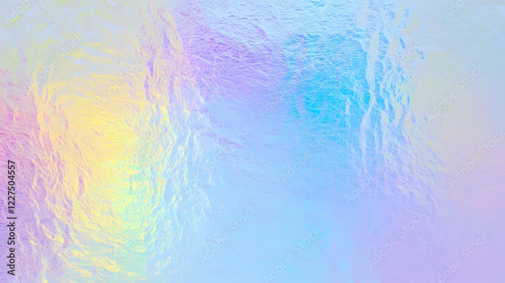 Poster Mesmerizing holographic rainbow foil iridescent texture with smooth fluid reflections vibrant prismatic colors and a captivating futuristic abstract aesthetic