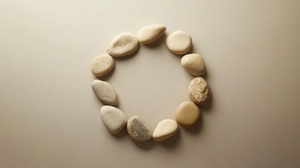 Circle of Stones: Peaceful Arrangement of Natural Elements