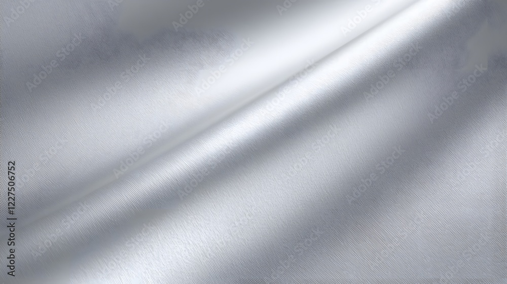 Aufkleber Elegant gray color paper background with a smooth glowing silver aluminum texture featuring subtle light waves and a reflective metallic surface creating a modern and sophisticated look