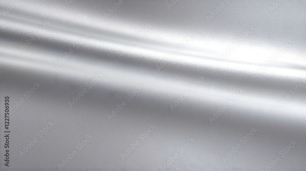 Aufkleber elegant and modern metallic gray shiny paper background with a smooth reflective aluminum texture fe