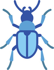 Stylized Beetle Icon: Minimalist Vector Design