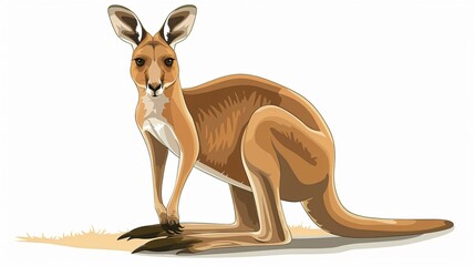 Adorable Kangaroo Vector Cartoon Illustration for Wallaby Lovers