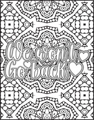 International Women's Day Quote Coloring Page. Happy Women's Day Motivational Quote Coloring Page.