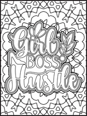 International Women's Day Quote Coloring Page. Happy Women's Day Motivational Quote Coloring Page.