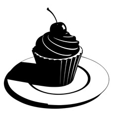 chocolate cake with cherry