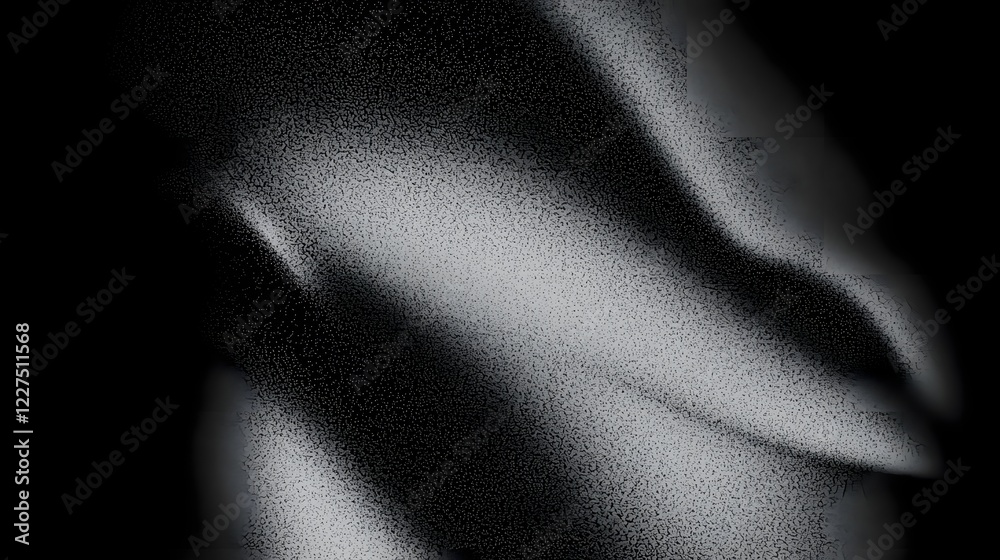 Fototapete Sophisticated Monochrome Gradient Texture for Modern Backdrops and Headers  This abstract dark black and white grainy gradient background with subtle noise and textural elements creates a unique