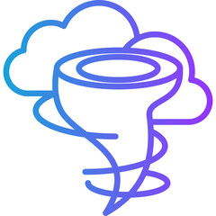 Tornado line gradient icon