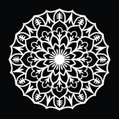 mandala design for coloring book, yoga logo, henna and tattoo design