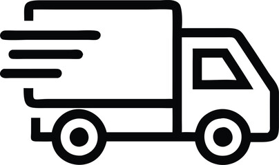 Delivery Truck Icon: Modern and Minimalist Design