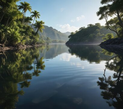 Reflections in the calm waters of Laguna de Horcones, lake reflection, water, serene scene