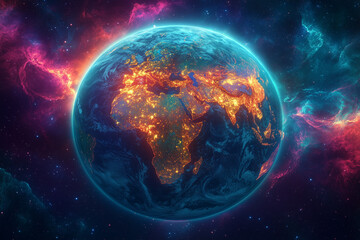 Naklejka premium earth in space