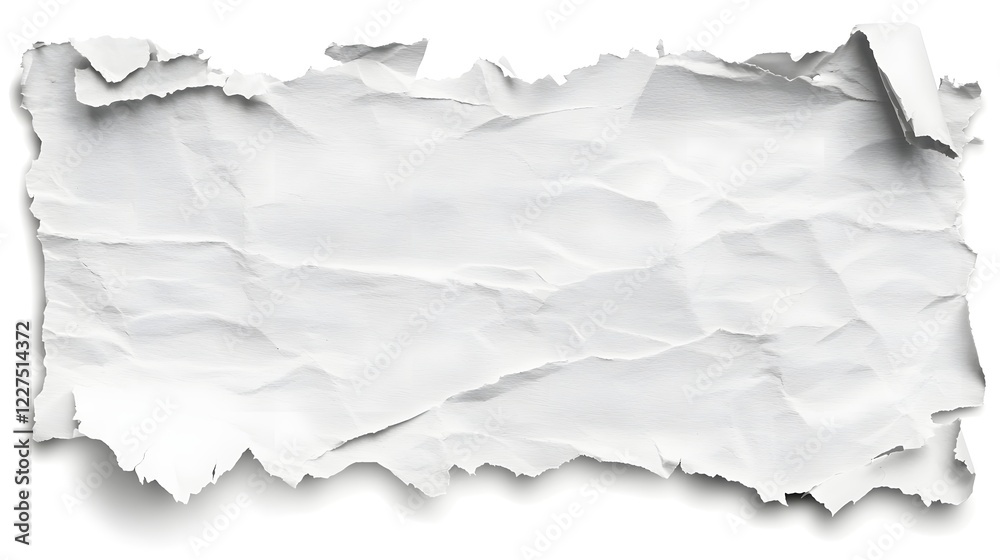 Aufkleber white ripped paper with torn and irregular edges creating a striking contrast against the solid blac