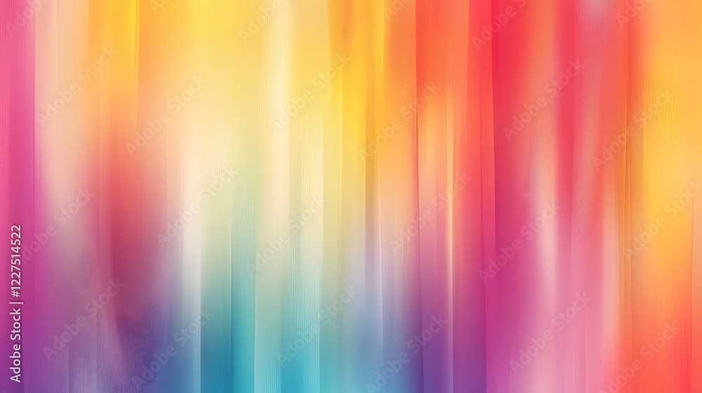 Poster vibrant colorful rainbow gradient blurred background with smooth transitions between hues representi