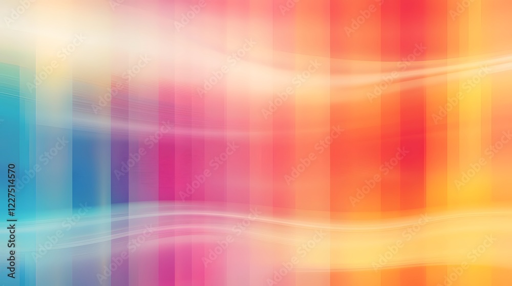 Poster vibrant and colorful rainbow gradient blurred background with smooth transitions between hues repres