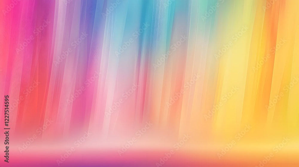 Aufkleber vibrant colorful rainbow gradient blurred background with smooth transitions between hues representi