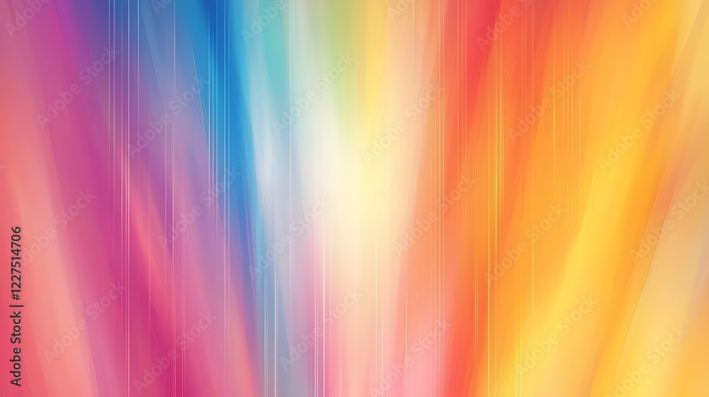 Fototapete Bright and Vibrant Rainbow Gradient Background with Soft Blurred Texture Representing Diversity and Inclusion for LGBTQ Pride Themed Designs Posters and Digital Art