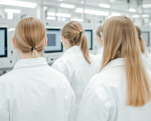 Obraz premium Collaborative laboratory practices for innovative science research teams