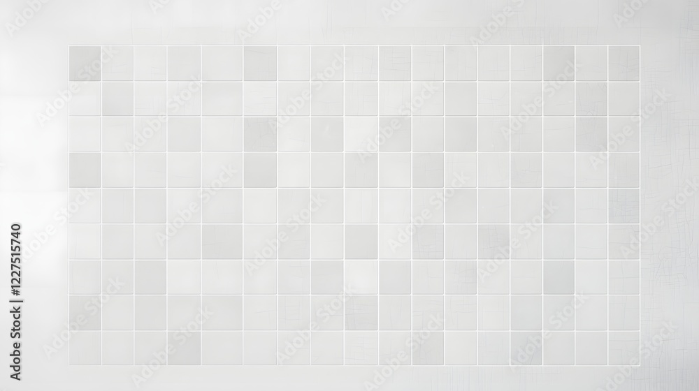 Aufkleber clean stylish abstract white ceramic tile wall texture featuring a smooth elegant mosaic layout that
